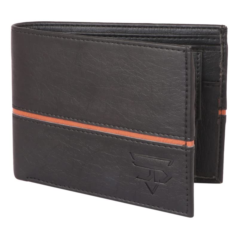 RFID Protected Black Artificial Leather Wallet for Men|3 Card Slots| 1 Coin Pocket|2 Hidden Compartment|2 Currency Slots|-image-38