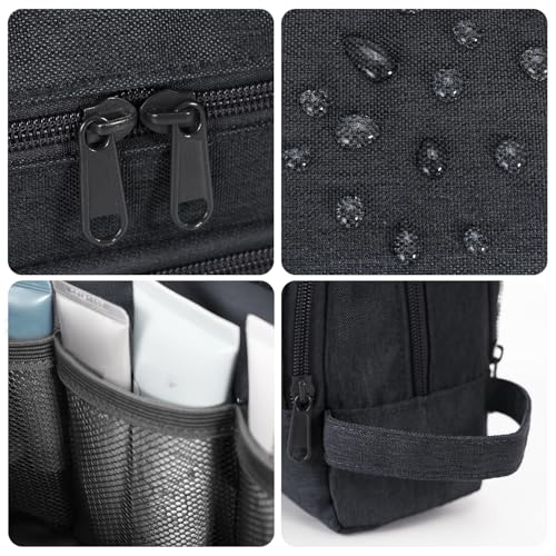Image of WANDF Travel Toiletry Bag for Men, Small Dopp Kit for Toiletries