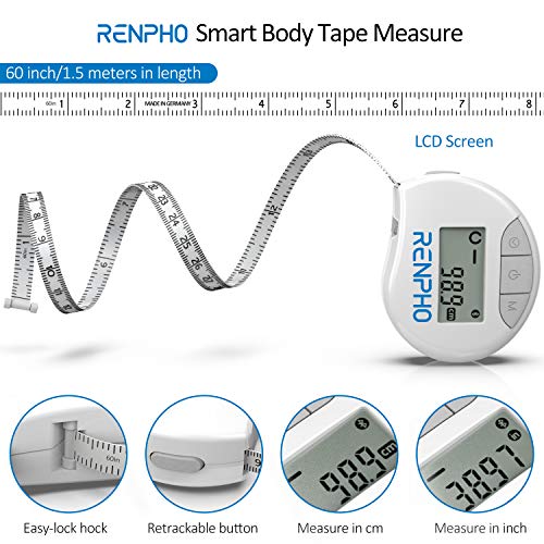 RENPHO Metro a Nastro Smart per Misurazione del Corpo con App Tramite Bluetooth, per Misurare Varie Circonferenze del… - immagine 9