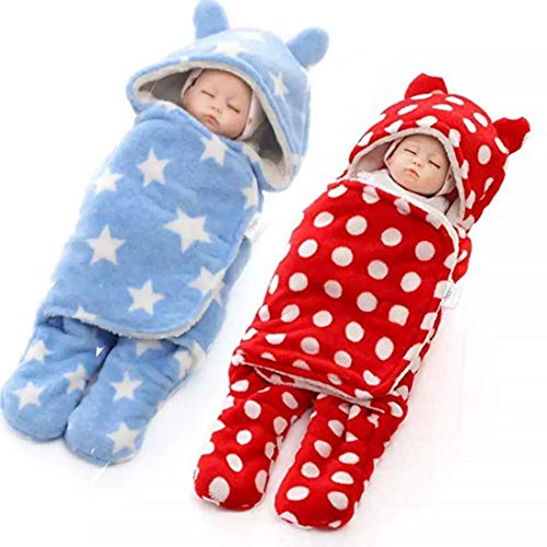 Image of BRANDONN Baby Blanket Newborn Gift Pack of Swaddle Wrapper, 0-9 Months, Length 68 cm x Width 68 cm