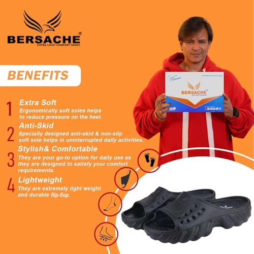 Image of BERSACHE Soft Classic Casual with Regular wear with Soft Technology Flipflop for Men