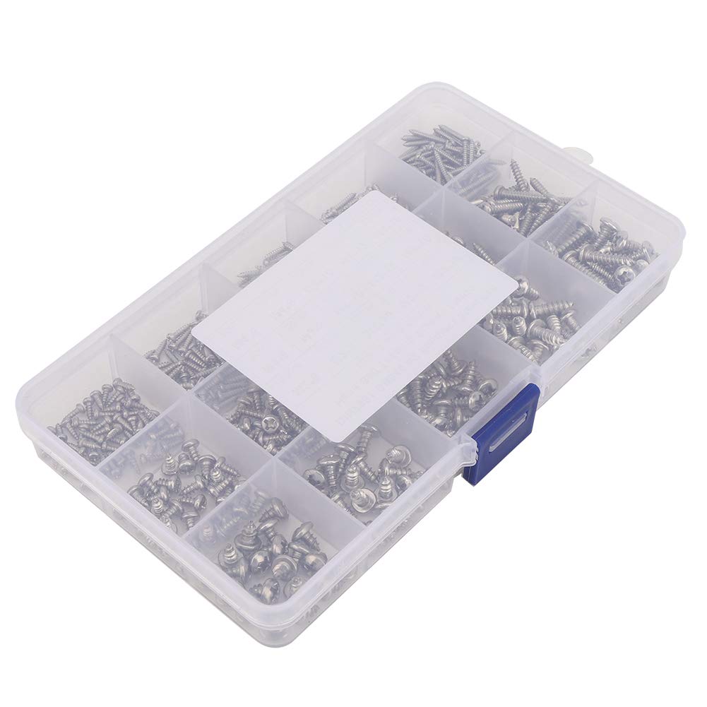 Kit 500 Viti In Acciaio Inox M2 M3 M4 - Set Viti Assortite Con Scatola