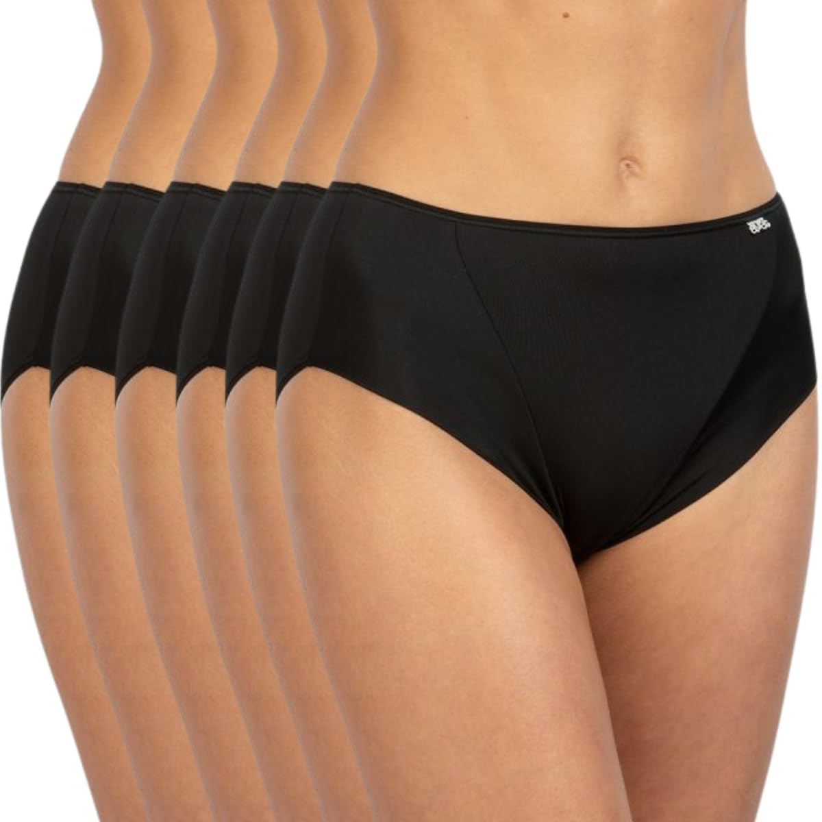 Avet Pack de 6 Bragas 3244 Microfibra (M, Negro)