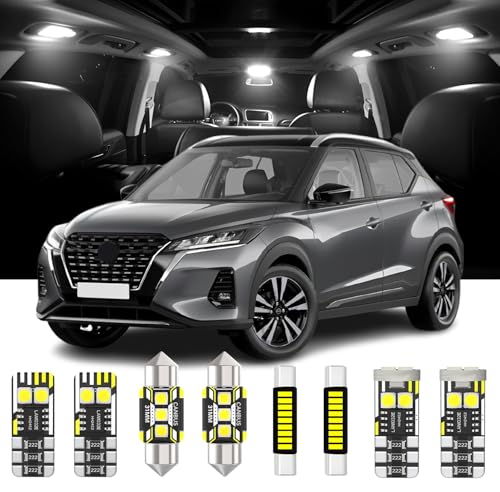 6 piezas luces interiores LED para Nissan Kicks P15 2018-2024