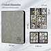 Trading Card Binder, Premium 9 Pocket Double Sided 540 Pocket PU Card Collection Binder, Collectible Trading Card Albums for MTG, TCG, Sport Card, Game Cards (Gray)