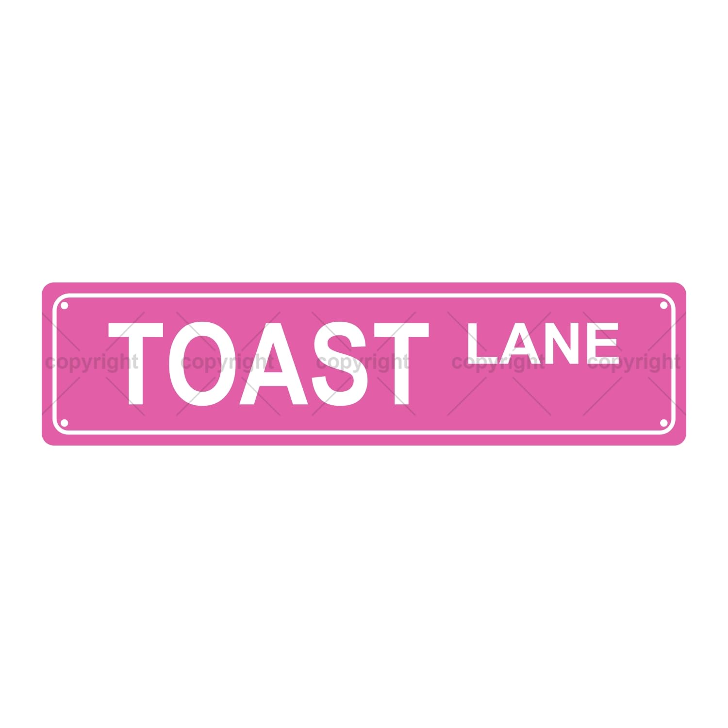 Toast Lane Eating Metal Tin Street Sign Bar Cafe Garage Cave Home Room Wall Bathroom Farmhouse Garden Porch Patio Decor,4x16 Inch