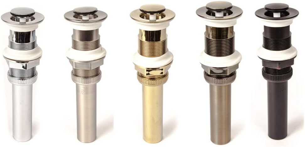 PF WaterWorks DecoDRAIN Push Pop-Up Sink Drain Plated ABS Body with Overflow (Cap Dia 1.3 inch); Chrome; PF0712S-CH