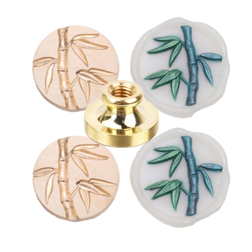 Hobbspring 1pc Botanical Vintage Wax Seal Stamps 3D Ferns Sealing Wax