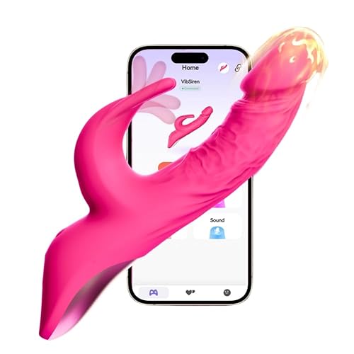 2025 New Enhanced Adult Toy for Women Realistic Silicone Wand Thrusting Stimulation with Strong Suction Cup for Hands-Free Play Electric Adult Tools for Women Waterproof Pleasure Toys (Rose Red2) - Rose Red2