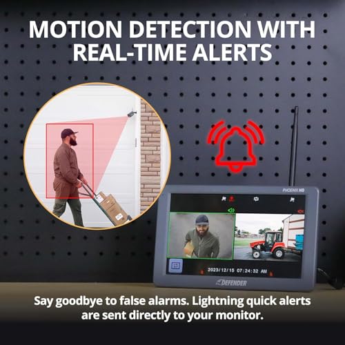 Defender PhoenixHD Wireless Security Camera System with 10.1” Touchscreen Monitor, 4 Outdoor 1080P HD Night Vision Cameras, Plug & Play Home Security System, Two Way Talk, No WiFi Required by DEFENDER - Image 5