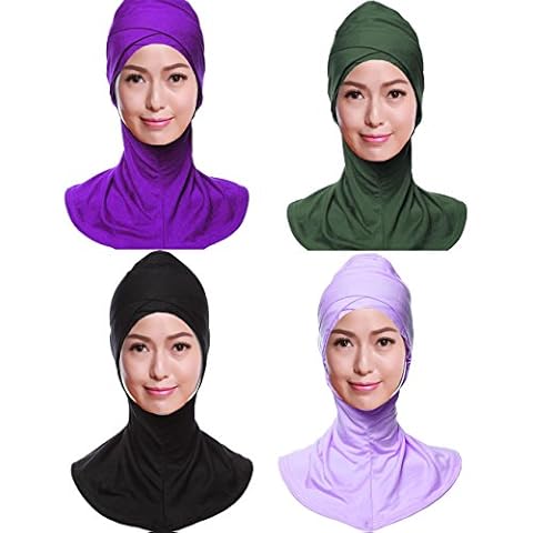 GladThink 4 X Frauen-moslemisches Hijab Caps Islamische Schals Set No.6 Cover