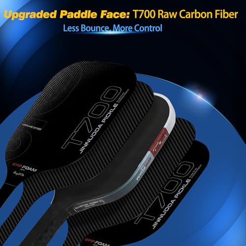 Image of Pickleball Paddle with T700 Raw Carbon Fiber, 16mm Upgraded EPP Foam Core, Torque-Boost Weighting System & Elasticity Enhancement Design