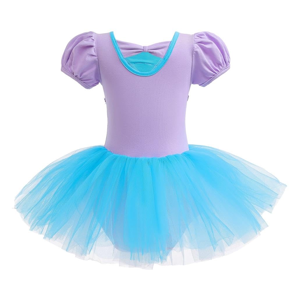 Lito Angels Princess Mermaid Ballerina Costume Ballet Leotard with Tutu Dress for Baby Girls Fancy Dance Wear Outfit Age 18-24 Months (Tag Number 90) - Image 2