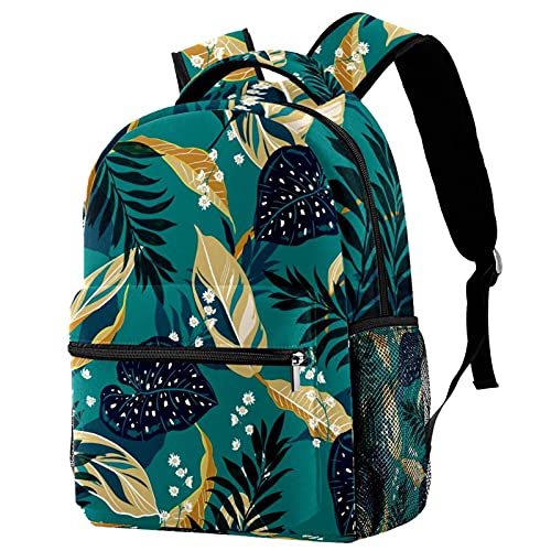 Sac à dos de voyage palmier tropical avec porte-bouteille pour fille et garçon