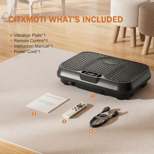 Image of Vibration Plate Exercise Machine, Vibrating Plate for Lymphatic Drainage, Shake Plate Whole Body Vibration Plate Platform, Fitness Equipment for Weight Loss Fat Burner for Women Men