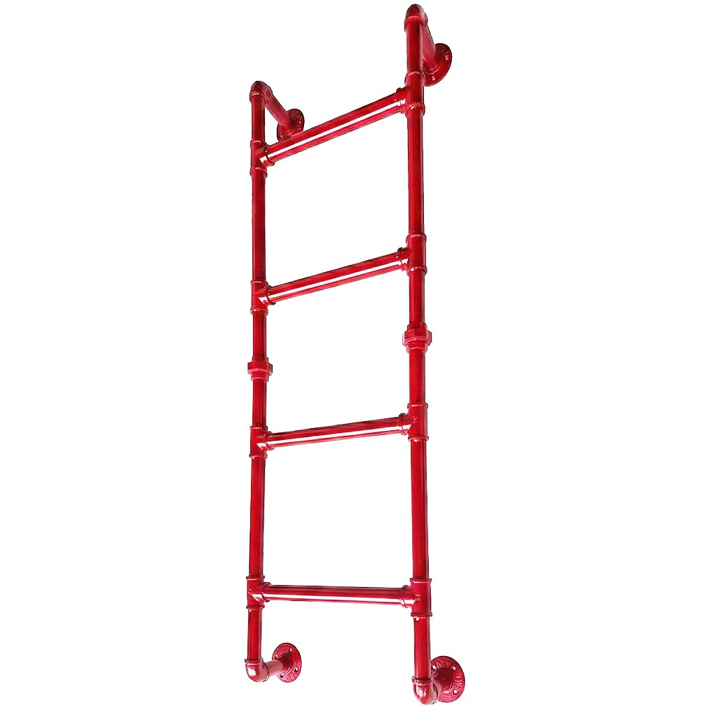 Escalera modular de pared – Escalera de emergencia de 4 peldaños para ventana, perchero – Uso interior y exterior – Escalera fija de 4 pasos – Estructura tubular para hogar – Resistente a la oxidación