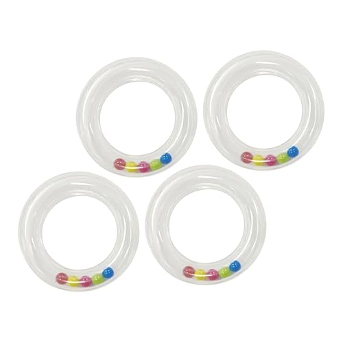 VANZACK Sonajeros transparentes de mano para entrenamiento de ritmo musical, diseño compacto y seguro para sonidos relajantes, actividades de