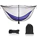 Tobwolf Moustiquaire de hamac de camping en polyester pour une protection à 360°, fermeture éclair double face pour un accès facile, noir - Hamac non inclus