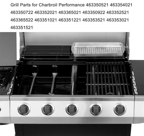 Grill Replacement Parts for Charbroil Performance 4 Burner 463354021 463365522 463353021 463351021 463351221, G327-2100-W1 Burner, G325-0002-W1 G428-5102-W1 Heat Tent, Igniters, Crossover Tube