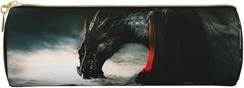Estuche para lápices de dragón, caja de transporte pequeña para mujeres y adultos con cremallera suave, simple, duradero, ligero, para organizador