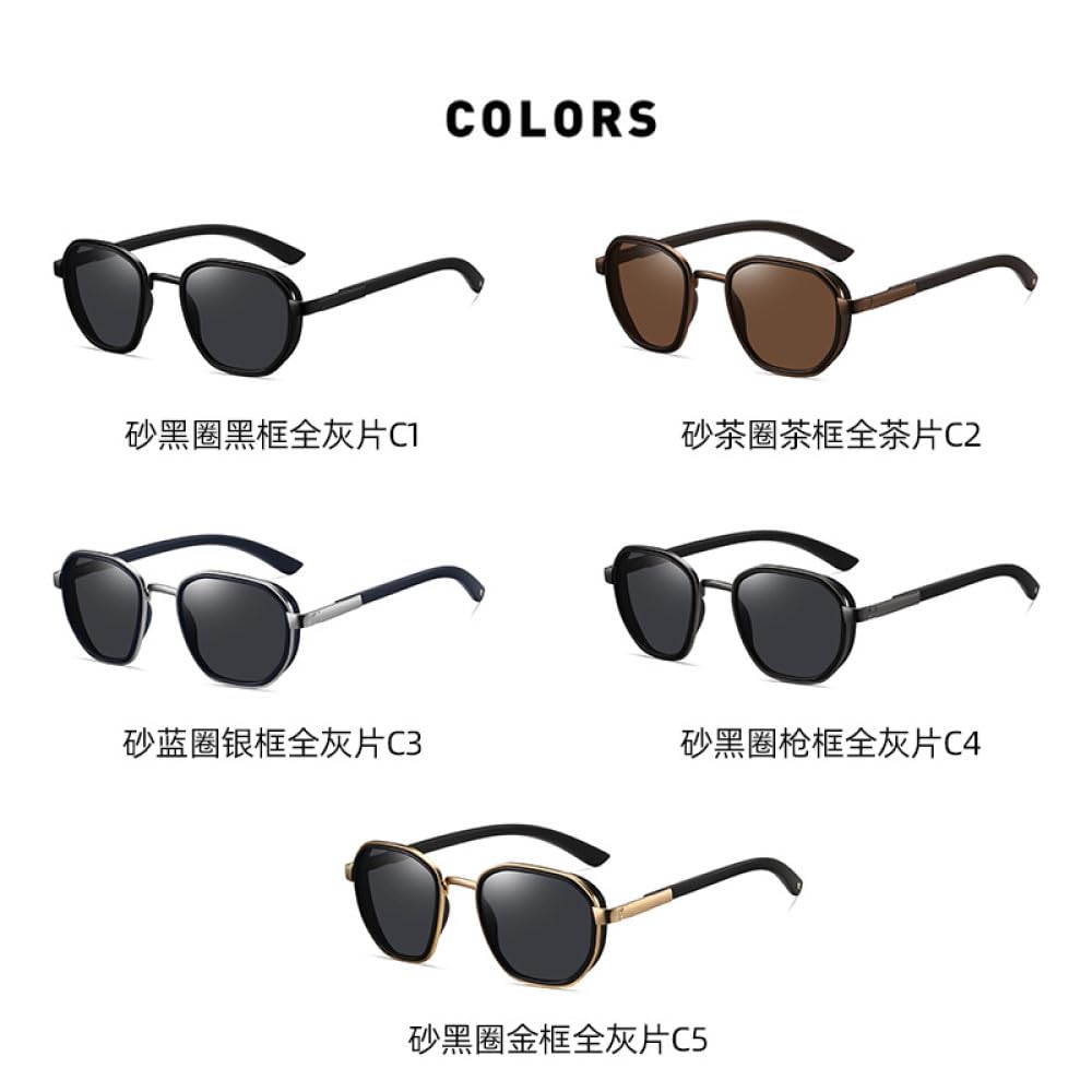 Klassische Sonnenbrille für Herren, oval, blendfrei, für Reisen, Angeln, Radfahren, Mpty203 Brown, Einheitsgröße