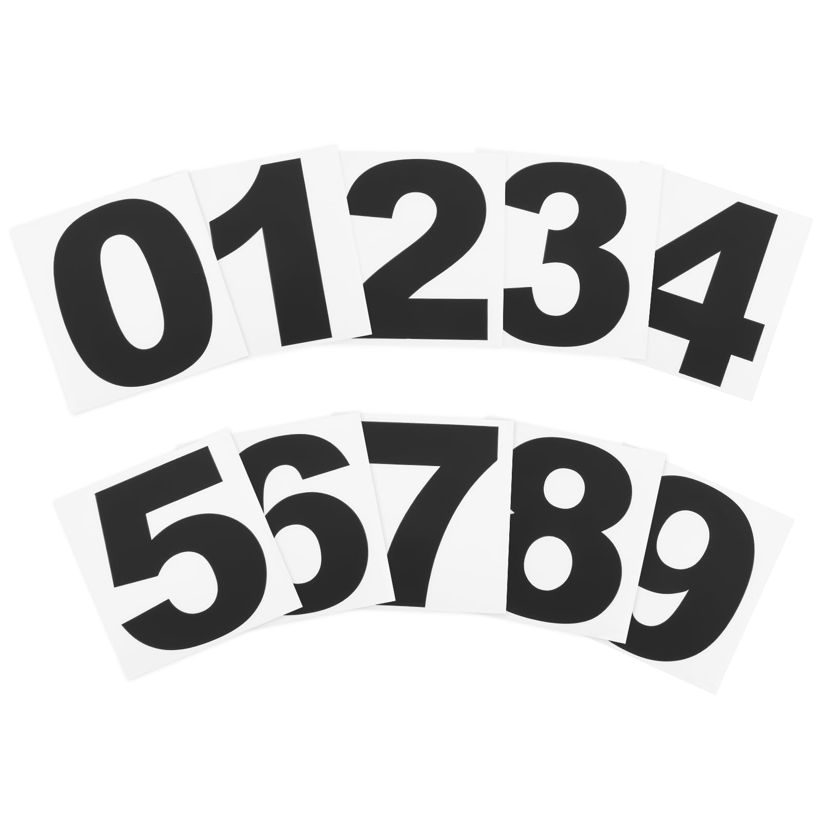 PATIKIL 10cm Reflective Number Stickers 0-9, 2 Set Vinyl Mailbox Number Decals Self-Adhesive Stickers for Outside Cars Doors Windows Signs Indoor Outdoor, Black