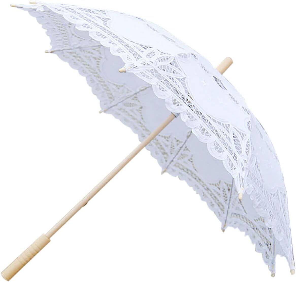 Große Braut Hochzeit Romantische Dekoration Regenschirm Spitze Sonnenschirm Sonnenschirm Fotografie Regenschirm 68cm Baumwolle