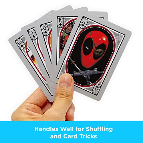 Aquarius Marvel Deadpool Playing Cards - Deadpool Themed Deck Of Cards For Your Favorite Card Games - Officially Licensed Deadpool Merchandise & Collectibles - Poker Size #TOP3