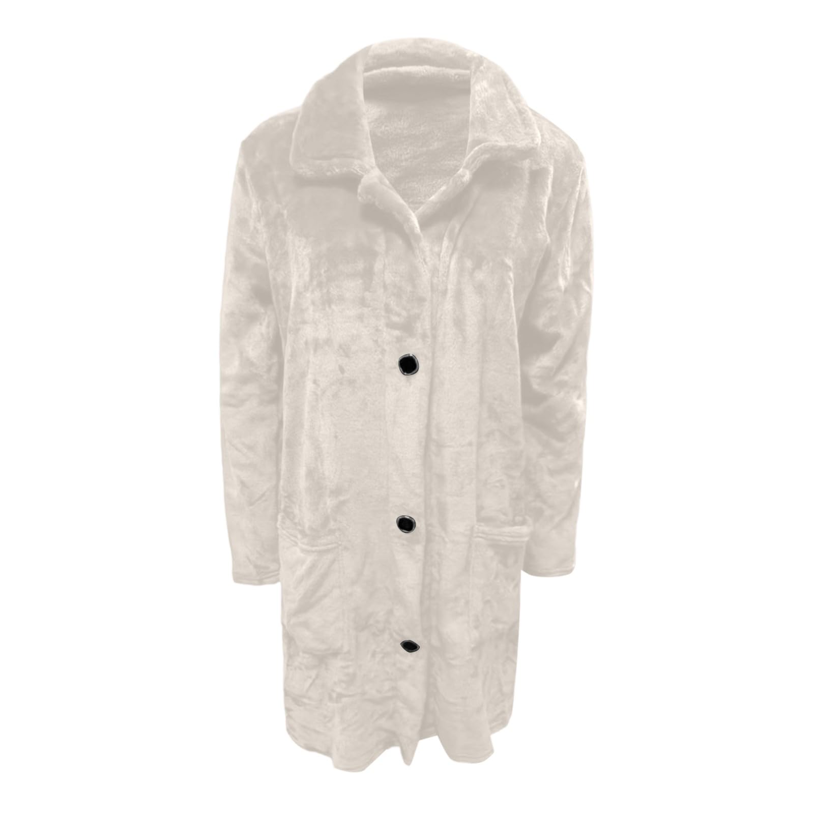 Giacca Donna Invernale Trench Lungo con Petto a Cappotto, Taglie Forti, con Revers e Tasche, per Abbigliamento Casual Autunnale e Invernale Università