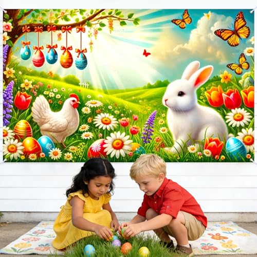 Image of Nuxovilar Easter Banner 43x71 inch Polyester