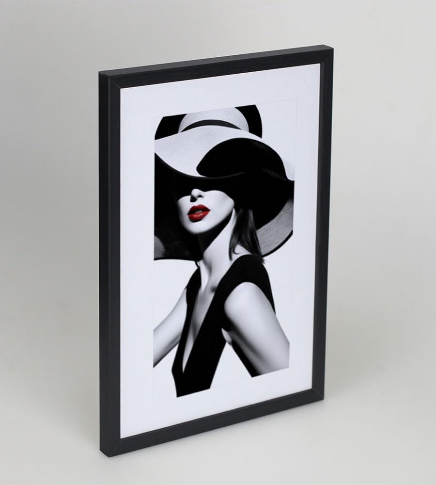 Holz Bilderrahmen Plexi Foto Rahmen Collage Wanddeko Poster S111: Farbe: Schwarz | Format: 40x60