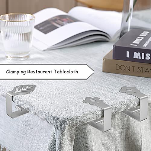 Alsa Tablecloth Clips,Heavy Duty Stainless Steel Table Clips For Christmas Table Cloth Restaurant Outdoor Picnic Wedding Graduation Party Patio Table Max 1.2Inch Thick Table Cover Holder(16Pcs) #TOP2