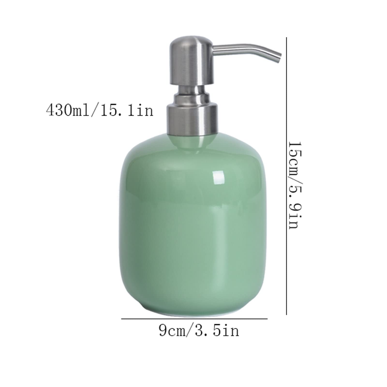 Dozownik do płynu Celadon Butelka z płynem do mycia naczyń Dozownik do mydła w płynie Gospodarstwo domowe Łazienka Hotel Okrągły dozownik do mydła 430 ml/15,1 uncji Dozownik do mydła w płynie