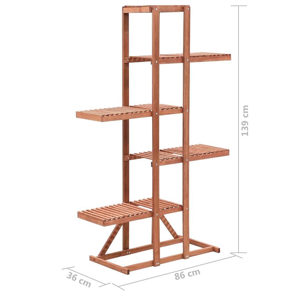 Supporto per piante in legno di cedro, 86 x 36 x 139 cm | Scaffale per fiori autoportante, in legno massiccio, facile da montare, per interni