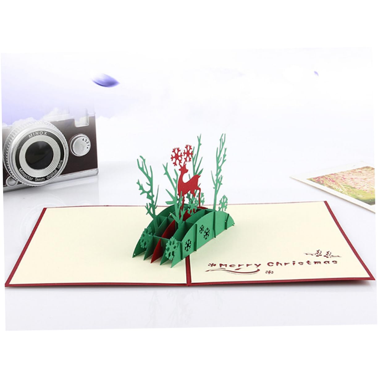 VILLCASE 10 Stk Weihnachtsgrußkarten christmas vaction christmas tree neujahrsgrüße karten weihnachtskärtchen santa 3D-Weihnachtskarten weihnachtskarte nachricht bis grußkarten 3D-Up-Karten