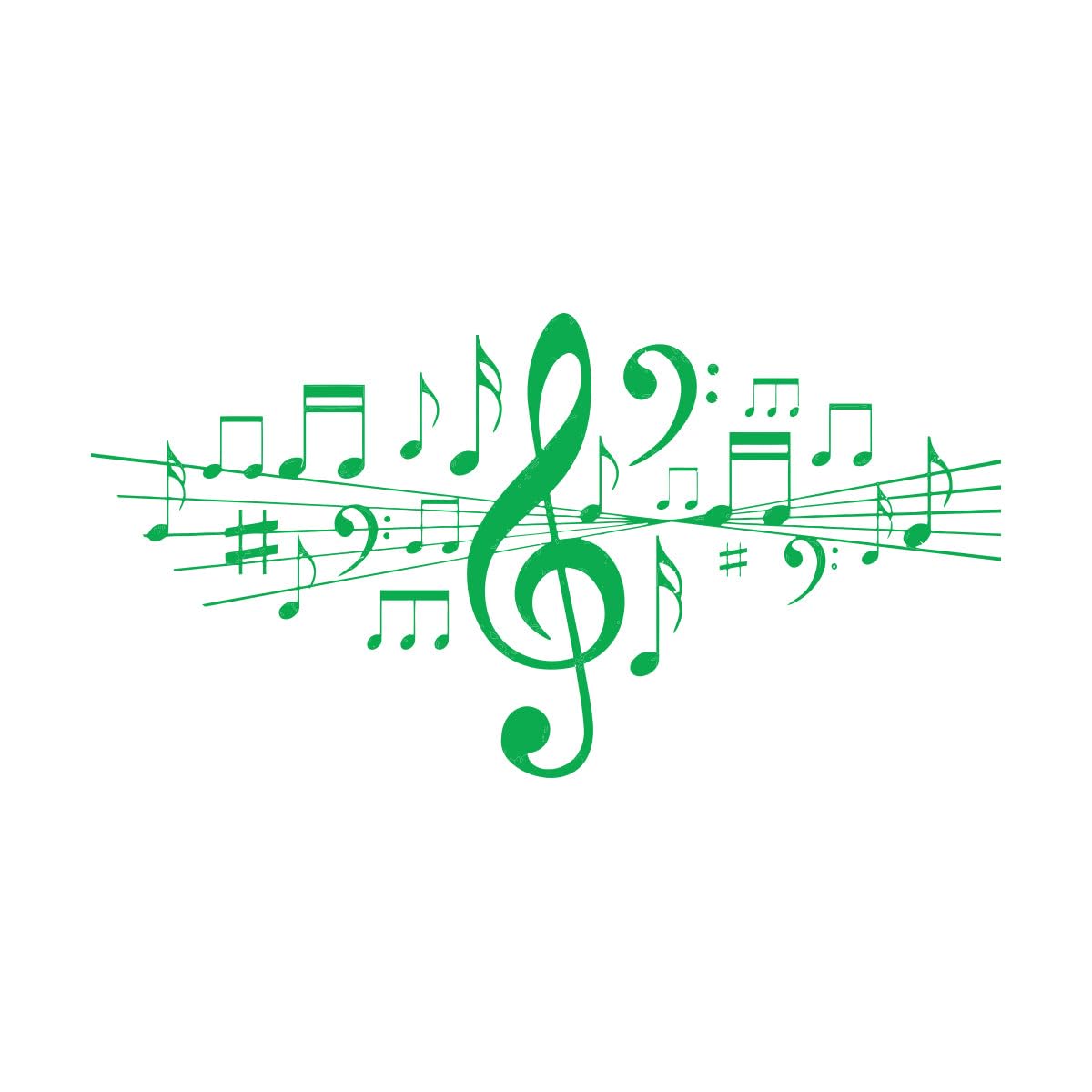 Music Wall Vinyl Sticker Musical Notes Decal Music Studiowall Decor Bedroom Dance Removable wall Art Small - 42x85cm โ image 1