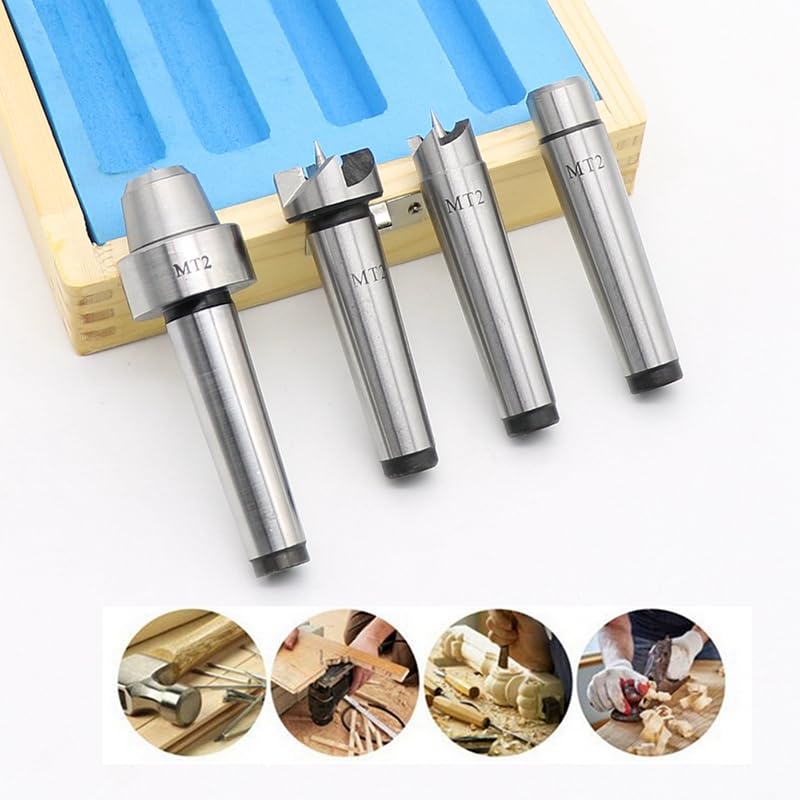Set 4 piezas MT2 para torno madera con caja de madera miniatura 2