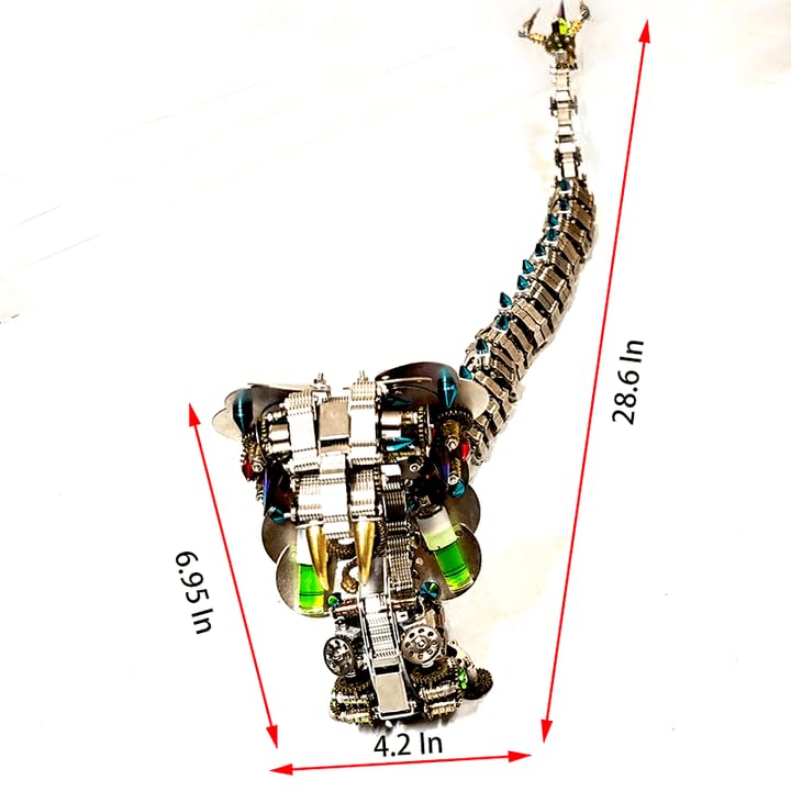 Metalkitor Metalowe puzzle 3D dla dorosłych, zestaw modeli węża kobry, steampunk, ozdoby do samodzielnego wykonania, rękodzieło, łamigłówka, idealne dekoracje pokoju i wybór na prezent (1000 + szt.)