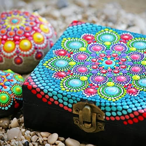 Khaco 37pcs Mandala Dotting Tools Set with Stencils Palette Paint Brush Ball Stylus Pens for Painting Rocks Nails Canvas Coloring Art Drawing