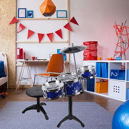 Speelgoed Drumstel 1 Set Kids Drum Kit Mini Drum Kit Speelgoed Voor Kinderen Draagbare Praktische Drum Kit Met Stoel… - Image 3