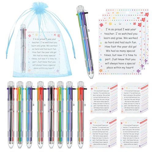 Cadeaux de reconnaissance pour enseignants : lot de 24 stylos et carnets pour la rentrée