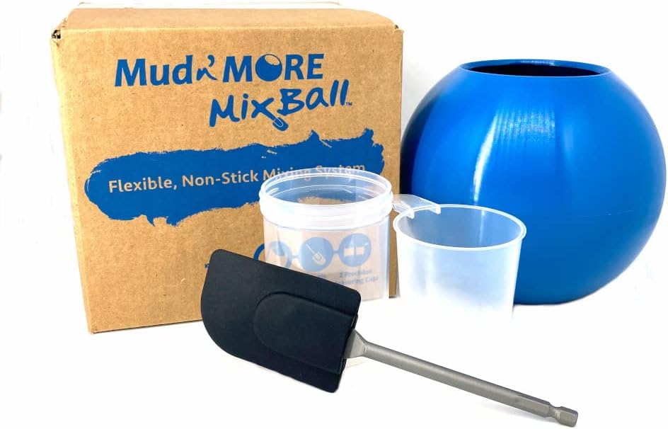 Mud n’ More MixBall Mixes QuickSetting Drywall Mud, Paint, Grout