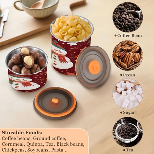 Envase para café con diseño de muñeco de nieve rojo 500 ml miniatura 5