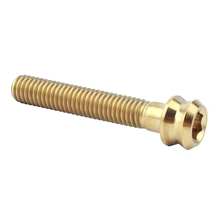 OFKLADE M6X35mm Bicycle Bike Column Headset Stem Cap Titanium Bolt Screw Golden