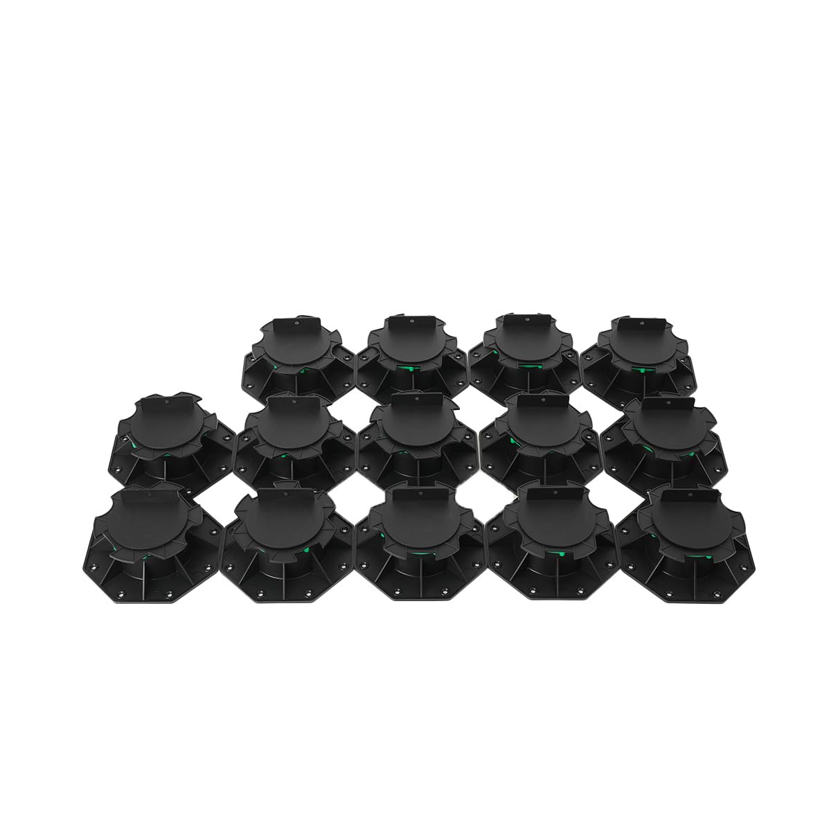Lfhelper 14 Pcs Decking Pedestal Riser Bearing Support, Adjustable 2.76 to 5.51 Inch Deck Raising Support Base for Flooring Joist Supports, 1000 KG (2205 lbs), for WPC Wood and Aluminum Decking