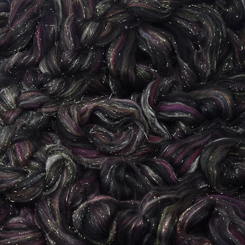 Image of Combed Top Roving. Limited Edition Fiber for Spinning, Needle Felting, Wet Felting, Weaving and Crafting. Fancy, Colorful, Exotic Designer Blend, Tapestry