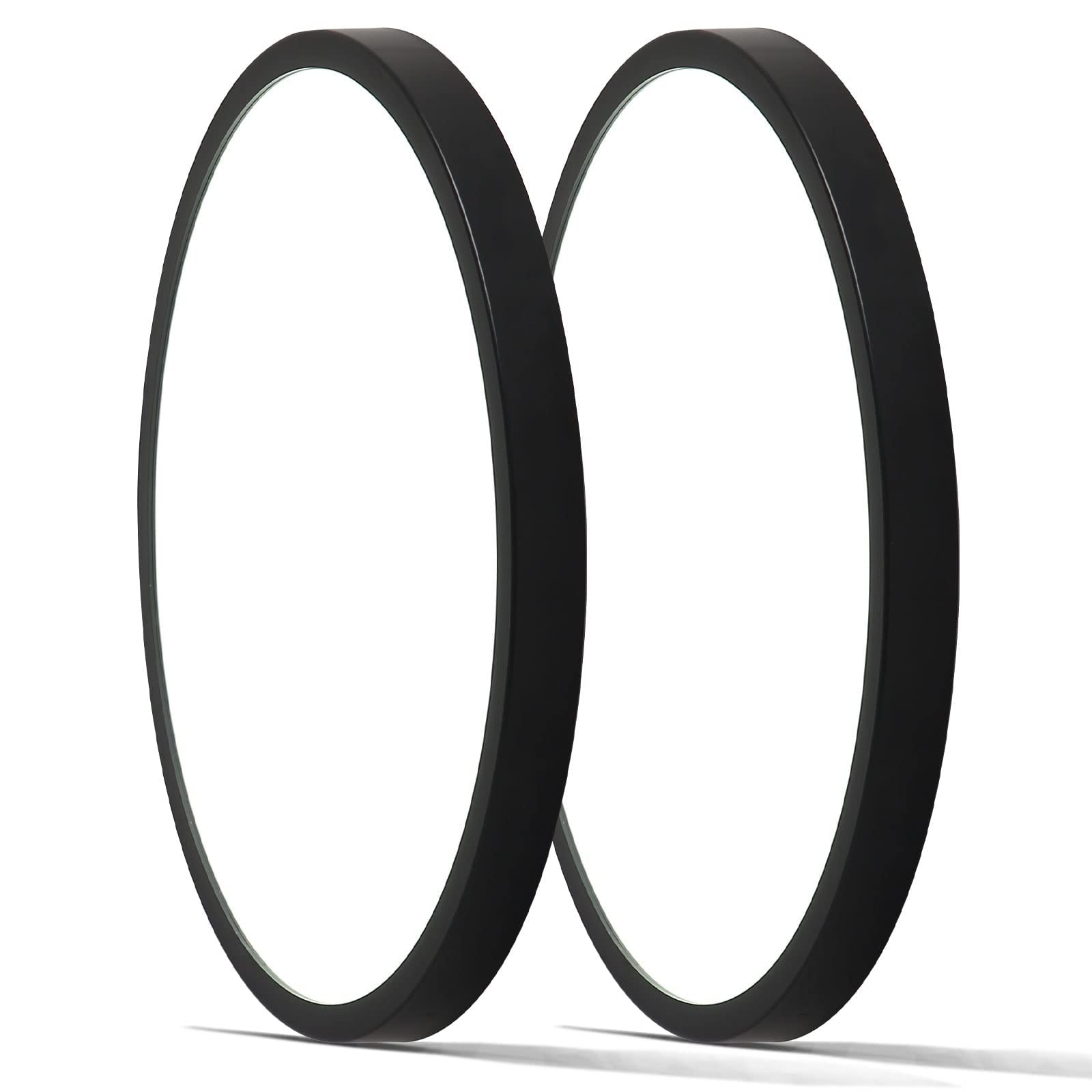 Mikeru Round LED Ceiling Lights 40cm, 2packs 4000k Neutral Light Contemporary Ceiling Light Black Bathroom Lights Flush Mount CeilingLight Ultra-Thin 2.4cm/0.94in for Living Room, Office — image 1