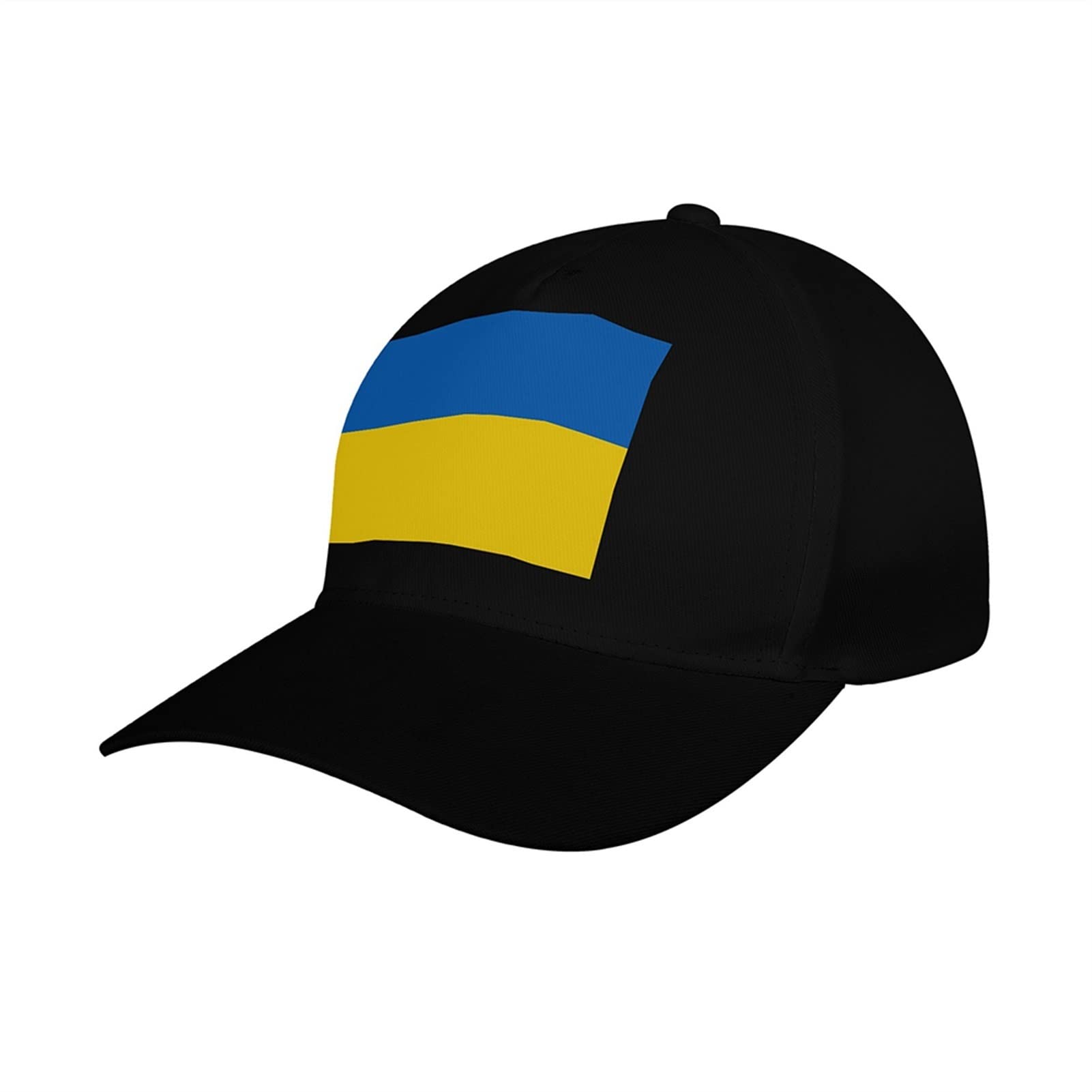 Drapeau ukrainien sur casquette de baseball noire ajustable pour homme et femme