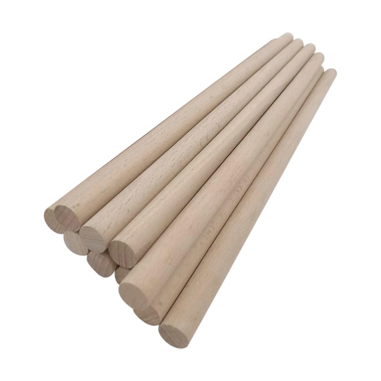 DFrywdgSEY handmade dowel, 50Pcs Round Stick 30CM Long Beech Wooden Building Model Material Woodworking Tool 8MM
