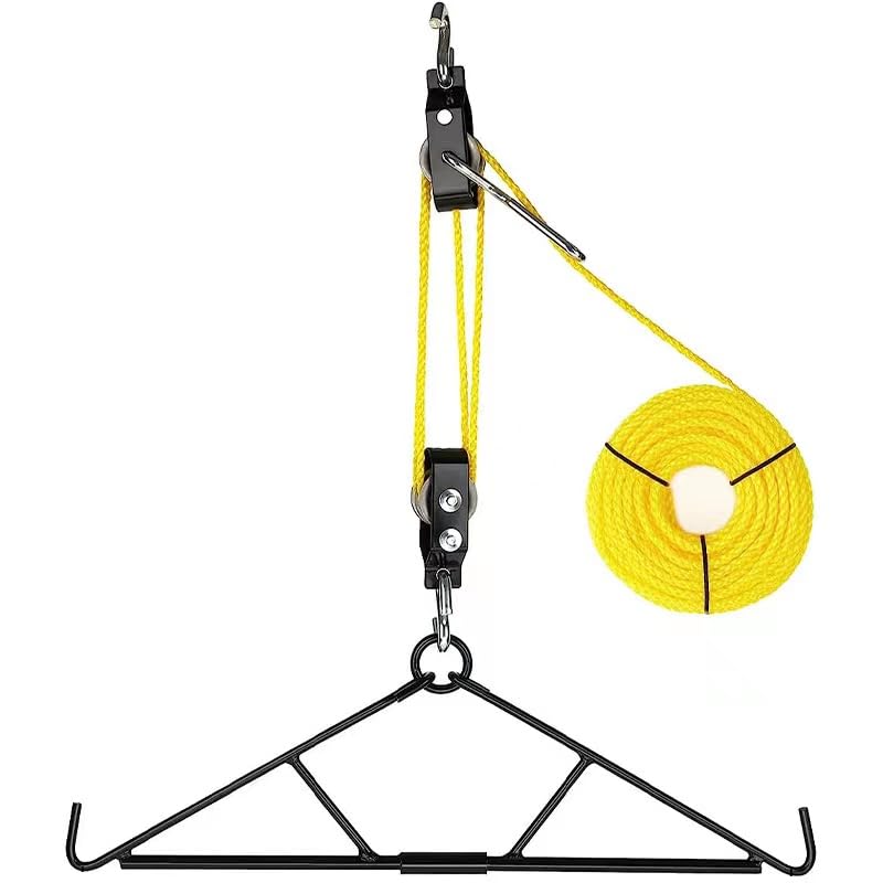 WHSSFINEDeer Hoist Pulley Lift System Rated to 700 Lbs, Gambrel for Skinning, Deer Hunting Gear for Deer